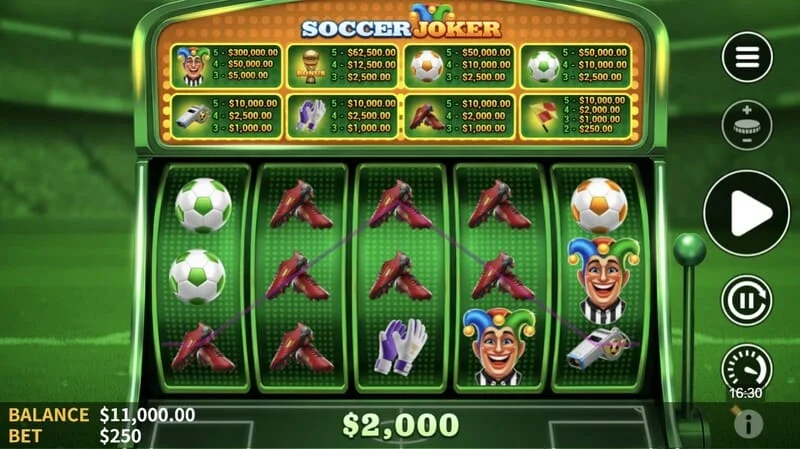 Soccer Joker - võidukombinatsioon rullikutel